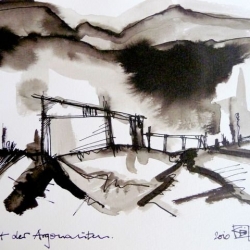 STADT DER ARGONAUTEN/CITY OF THE ARGONAUTS. 2010. ink and ink brush on handmade paper. 30 x 21 cm