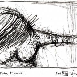 DEIN MOND. YOUR MOON. 2008. graphite on handmade paper. 33 x 24 cm
