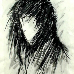 NIKOLA. 1996. charcoal on handmade paper. 41 x 30 cm