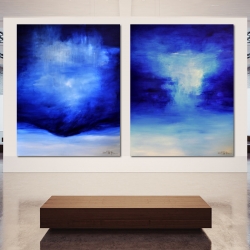 FROM SOURCE TO SEA. diptych 2020. 250 (w) x 150 (h) cm