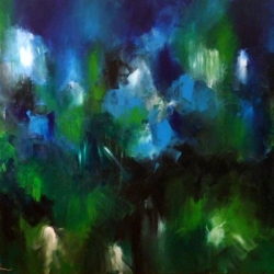 DAS LAUB ZU DEN BÄUMEN, DIE BLÄTTER ZUM WIND . GREENERY TO THE TREES, THE LEAVES TO THE WIND. 2010. acrylic/oil on canvas. 150 x 120 cm