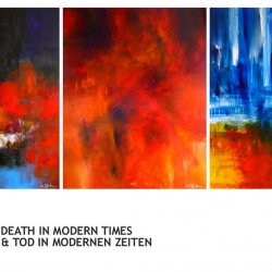 LIFE, LOVE & DEATH IN MODERN TIMES. LEBEN, LIEBE & TOD IN MODERNEN ZEITEN. Triology 2015. 375 (w) x 150 (h) cm