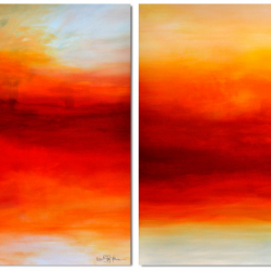 WHEN TWO WORLDS COLLIDE. diptych 2020. 260 x 150 cm