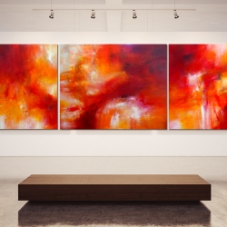 JUDITH & HOLOFERNES (triptych). 2014. 360 x 120 cm. acrylic and oil on canvas
