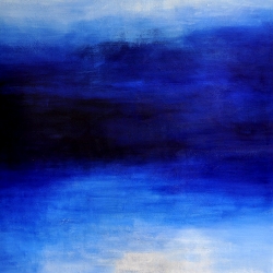 BLUE DREAMS AT THE EDGE OF THE SEA. 2016. 150 x 120 cm
