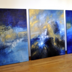 HOME TO THE GOLDEN SHORES I BELONG. triptych 2014. 310 x 120 cm
