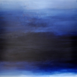 WAITING FOR THE SEA AT NIGHT. 2016. 150 x 120 cm