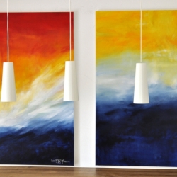 THE SLEEPLESS LONGING FOR THE DISTANT. triptych 2020. 380 x 150 cm