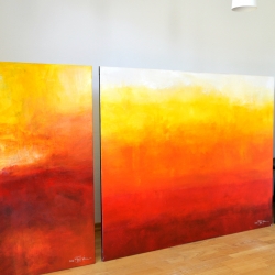 THE GENTLE ABSTRACTION OF LIGHT. triptych 2016. 370 x 120 cm
