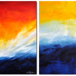 UNTIL THE WORLD WILL DISAPPEAR. diptych 2020. 260 x 150 cm
