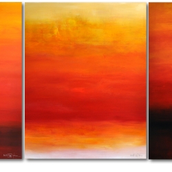 FROM THE FIRST LIGHT TO THE VERY LAST LIGHT. triptych 2017. 380 x 150 cm