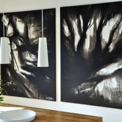 WHEN NIGHTS ARE MORE BEAUTIFUL THAN DAYS. triptych 2023. 400 x 150 cm
