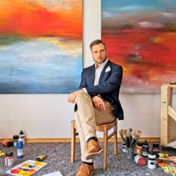 Christian Bahr in his studio