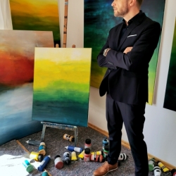 Christian Bahr in his studio