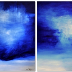 FROM SOURCE TO SEA. diptych 2020. 250 (w) x 150 (h) cm