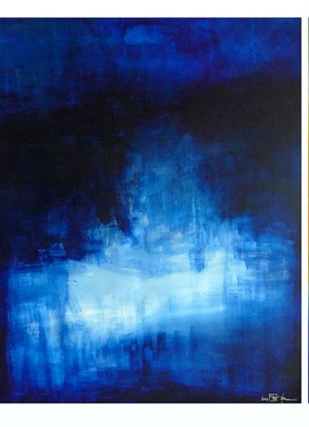 THE SEA INSIDE US. triptych 2015. 380x150 cm / 149.6x59.1 in. oil and acrylic on canvas