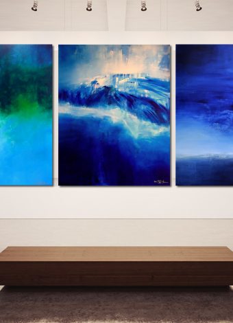 IT IS ALWAYS DARKEST BEFORE THE DAWN. triptych 2016. 380x150 cm / 149,6x59,1 in. oil and acrylic on canvas