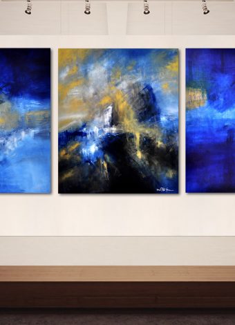 HOME TO THE GOLDEN SHORES I BELONG. triptych 2014. 310x120 cm / 122.0x47.2 in. oil and acrylic on canvas