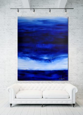 UNTIL THE BLUE SKIES DRIVE THE DARK CLOUDS FAR AWAY. 2017. 150x120 cm / 59,1x47,2 in. oil and acrylic on canvas