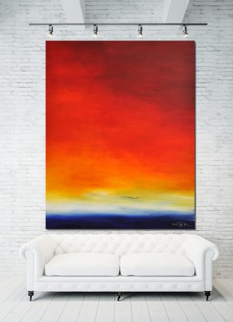 BEFORE THE TWILIGHT CALLS US BACK TO PORT. 2019. 150x120 cm / 59,1x47,2 in. oil and acrylic on canvas