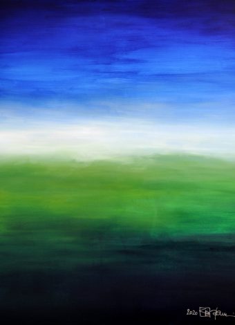 WHEN THE NIGHT FALLS ON SACRED LAND. 2019. 150x120 cm / 59,1x47,2 in. oil and acrylic on canvas