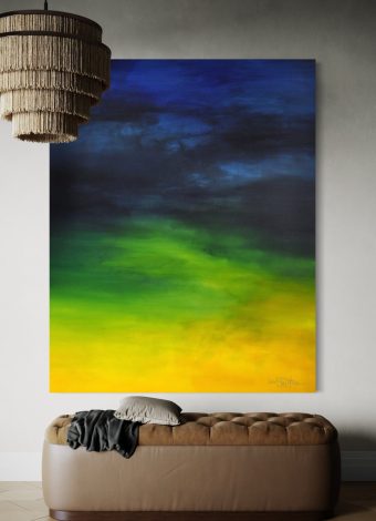 MEET ME ON GARDINER`S ISLAND II. 2021. 150x120 cm / 47,2x59,1 in. oil and acrylic on canvas