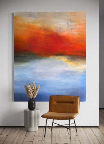 AWAKENING BENEATH AUTUMN SKIES II. 2017. 150x120 cm / 59,1x47,2 in. oil and acrylic on canvas