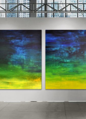 WHAT IF I FELL IN LOVE WITH YOU. diptych 2020. 260x150 cm / 102,4x59,1 in. oil and acrylic on canvas