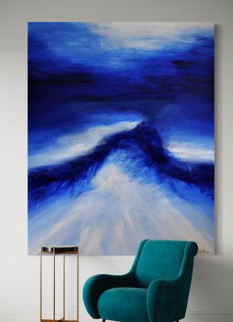 AS WIDE AND AS WAVERING AS THE OCEAN. 2019. 150x120 cm / 59,1x47,2 in. oil and acrylic on canvas