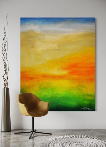 I DREAMED OF A SPRING OF GOLD. 2023. 150x120 cm / 59,1x47,2 in. oil and acrylic on canvas