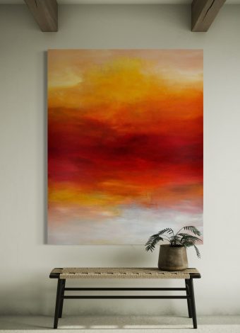 AS IF THE MORNING SUN ENLIGHTENS THE SEA. 2018. 150x120 cm / 59.1x47.2 in. oil and acrylic on canvas