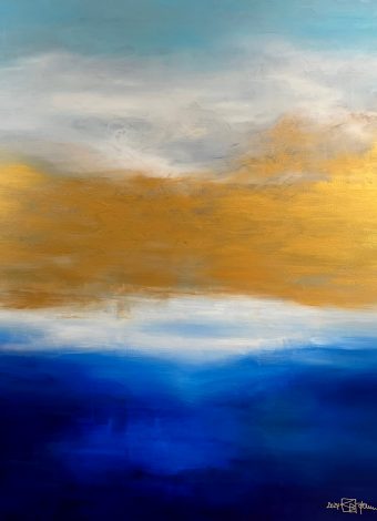 THE GOLDEN SKIES ABOVE. 2024. 150x120 cm / 59,1x47,2 in. oil and acrylic on canvas