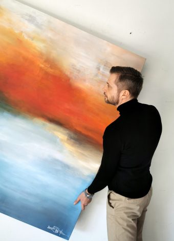 AWAKENING BENEATH AUTUMN SKIES. 2017. 150x120 cm / 59,1x47,2 in. oil and acrylic on canvas