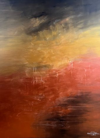 WHAT REMAINS AT THE END OF THE DAYS. 2024. 150x120 cm / 59,1x47,2 in. oil and acrylic on canvas