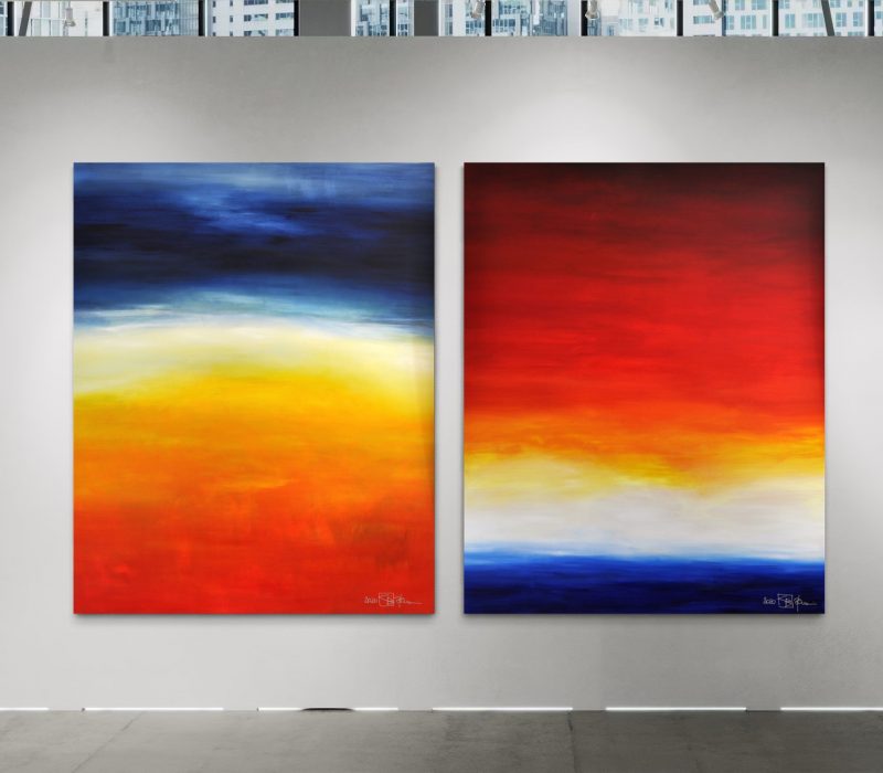 NAPOLEON AND JOSÉPHINE. large-scale diptych 2020. oil and acrylic on canvas. 260 x 150 cm. 59.1 x 102.4 in