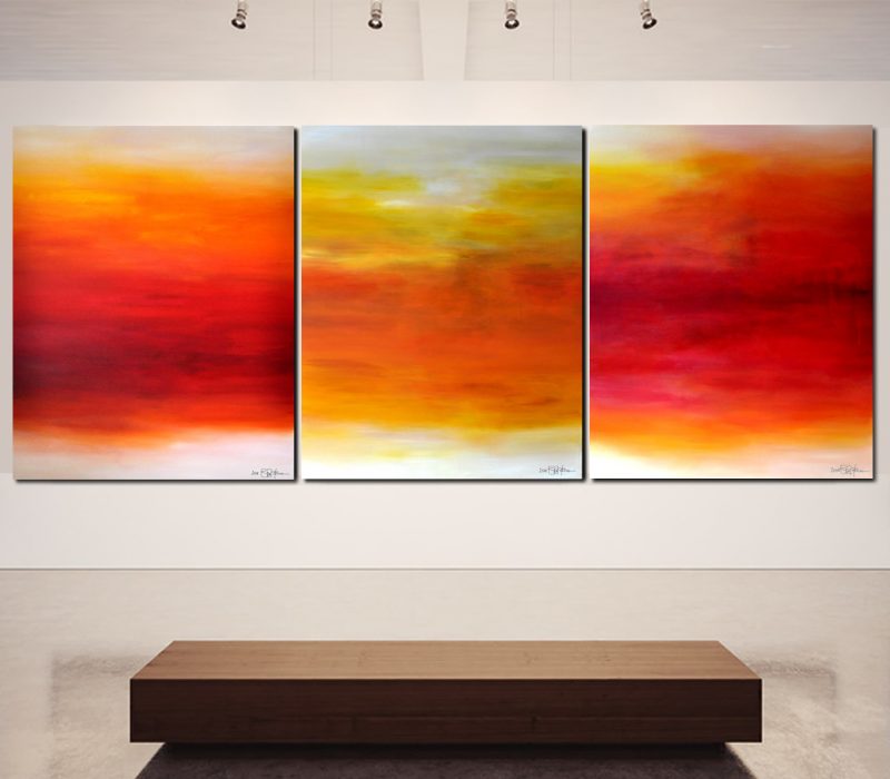 THE FAITHFUL AND THE FALLEN. large-scale triptych 2018. oil and acrylic on canvas. 390 x 150 cm. 153.5 x 59.1 in.