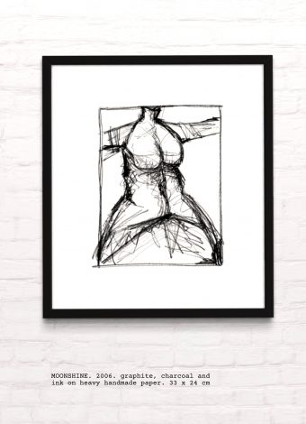 MOONSHINE. 2006. 33x24 cm/ 13.0 × 9.4 in. ink, graphite and charcoal on heavy handmade paper