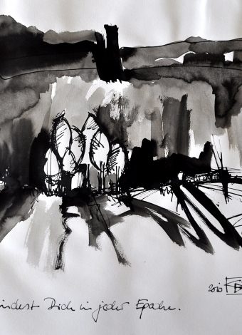 YOU ARE FOUND IN EVERY AGE. 2010. 42x30 cm/ 16.5x11.8 in. ink, graphite and charcoal on heavy handmade paper