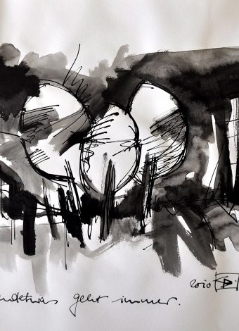 THERE IS ALWAYS A WAY. 2010. 42x30 cm/ 16.5x11.8 in. ink, graphite and charcoal on heavy handmade paper