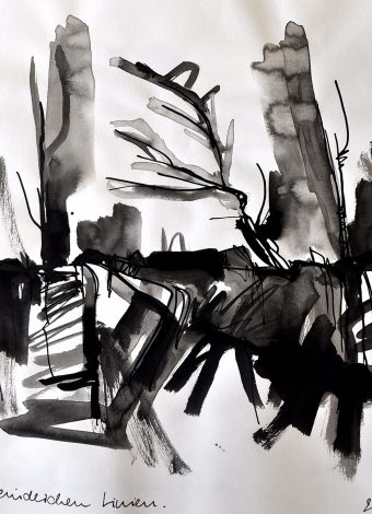 BEHIND ENEMY LINES. 2010. 42x30 cm/ 16.5x11.8 in. ink, graphite and charcoal on heavy handmade paper