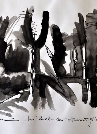 IN THE REALM OF IGNORANCE. 2010. 42x30 cm/ 16.5x11.8 in. ink, graphite and charcoal on heavy handmade paper