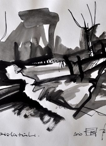 LAPISLAZULI. 2010. 42x30 cm/ 16.5x11.8 in. ink, graphite and charcoal on heavy handmade paper