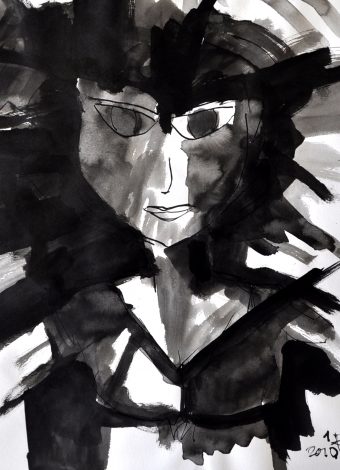 IRENA. 2010. 42x30 cm/ 16.5x11.8 in. ink, graphite and charcoal on heavy handmade paper