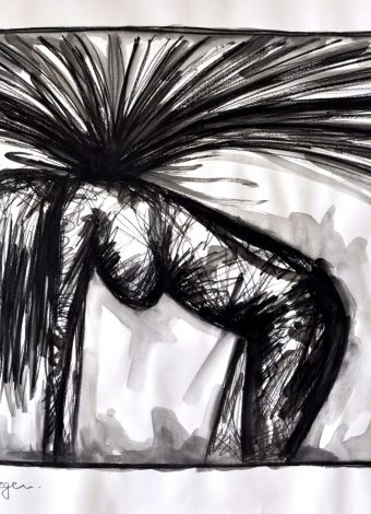 TOWARD THE SUN. 2008. 42x30 cm/ 16.5x11.8 in. ink, graphite and charcoal on heavy handmade paper