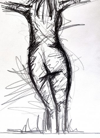 TELL ME YOUR STORY. 2008. 42x30 cm/ 16.5x11.8 in. ink, graphite and charcoal on heavy handmade paper